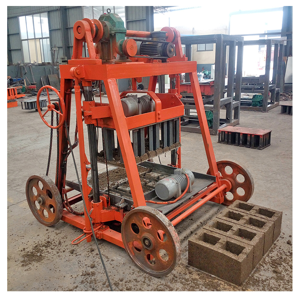 QT40-3B movable concrete block making machine mobile egg laying cement brick molding machine for sale