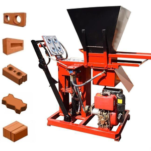 QT2-25 small clay block forming machine hydraulic compressed earth soil brick making machine 