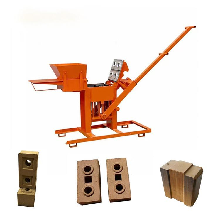 QMR 2-40 small manual clay lego block machine compress red earth brick making machinery