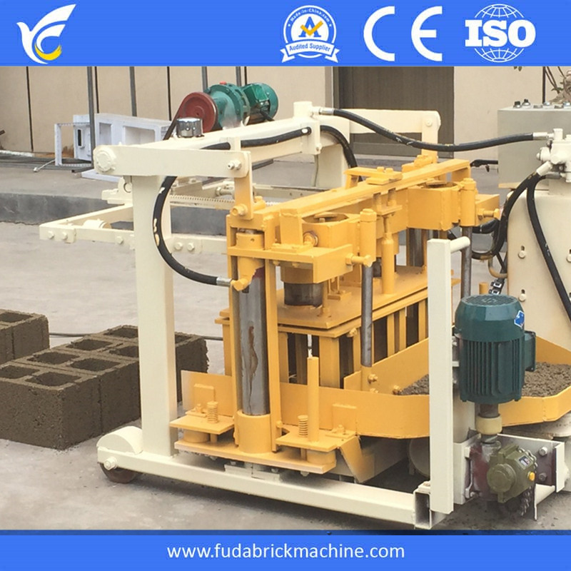 QT40-3A Mobvable hydraulic concrete hollow block egg laying machine