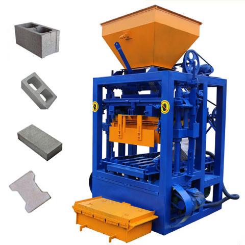 QT4-24B small semi automatic cement brick block machine stone block molding machine for sale